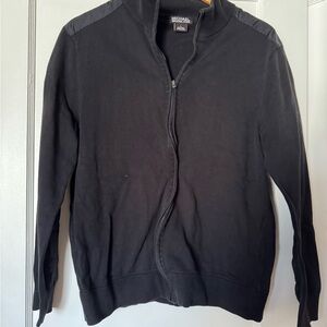 Michael Kors Black Zip-Up Sweater